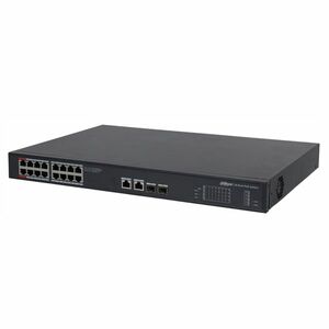Switch cu 16 porturi PoE Dahua PFS3220-16GT-240, 8000 MAC, 52 Gbps, fara management imagine