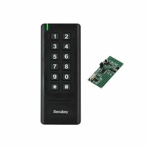 Cititor proximitate cu tastatura wireless Secukey WK1-MF, MF 13.56 MHz, Card, PIN, 30 m, 433 MHz, modul wireless inclus imagine