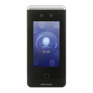 Terminal de control acces standalone IP touch screen Hikvision DS-K1T341AM-S, pontaj cu recunoastere faciala, card MF 13.56MHz, deschidere de la distanta imagine
