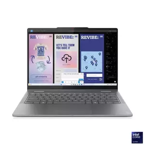 Ultrabook Lenovo Yoga 7 2-in-1 14ILL10 14" WQXGA+ OLED Touch 120Hz Intel Core Ultra 7 258V RAM 32GB SSD 1TB Windows 11 Home Luna Grey imagine