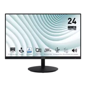 Monitor LED MSI PRO MP242A 23.8" Full HD 100Hz 1ms Black imagine