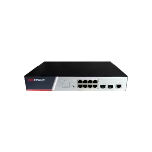Switch Hikvision DS-3E2510P(B) cu management cu PoE 8x1000Mbps RJ45 + 2 x Gigabit Fiber imagine