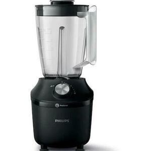 Blender Philips Seria 3000 HR2191/01, Sistem ProBlend, capacitate maxima 2L, 2 viteze, zdrobeste gheata, aplicatia NutriU (Negru) imagine