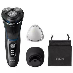 Aparat de ras Philips Seria3000 S3344/13, Wet&Dry, Autonomie 60 min, 3 elemente de taiere (Negru) imagine