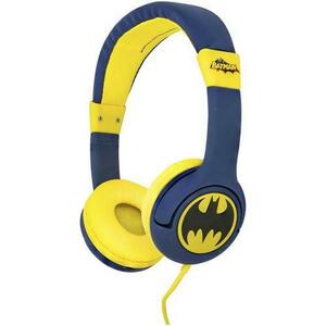 Casti Stereo OTL Batman Bat Signal, Pentru Copii, Cu fir (Albastru/Galben) imagine