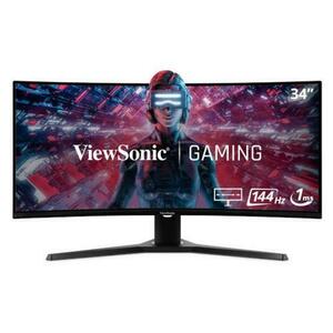 Monitor Gaming MVA LED 34inch ViewSonic 34inch VX3418-2KPC, WQHD (3440 x 1440), HDMI, DisplayPort, Ecran Curbat, 144 Hz, 1 ms (Negru) imagine