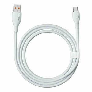 Cablu de date Baseus Pudding Series, USB la USB-C, 100W, Fast Charging, 1.2m, Alb imagine