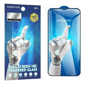 Folie de protectie Ecran Borofone BF6 Diamond Armor pentru Apple iPhone 12 / 12 Pro, Sticla Securizata, Full Glue, Set 10 bucati, Neagra imagine