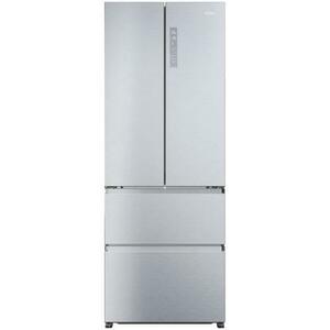 Side by Side Haier HFR5719ENMG, 446 L, Total No Frost, Display touch, My zone plus, Raft vinuri pliabil, Clasa E, H 190 cm (Argintiu) imagine