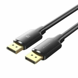 Cablu video Vention, DisplayPort(T) la DisplayPort(T), 2m, rezolutie maxima 4K la 60Hz, conectori auriti, cupru/argint, invelis PVC, Negru imagine