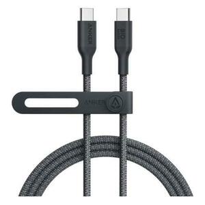 Cablu alimentare si date Anker, USB Type-C (T) la USB Type-C (T), 1.8m 140W, invelis nylon bio, Negru imagine