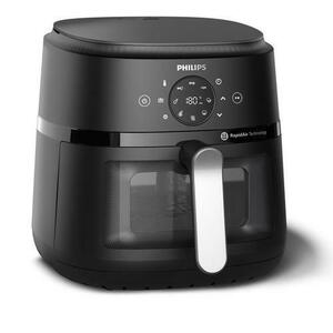 Friteuza cu aer cald Philips NA231/00, 6.2 l, 13 programe, 1700 W, Timer 60 minute, Temperatura ajustabila 60-200 C (Argintiu/Negru) imagine
