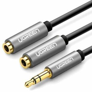 Adaptor Audio Splitter UGREEN Dual 3, 5 mm mini jack AUX, 0.2 m, Argintiu imagine