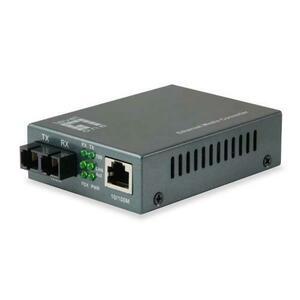 Convertor media, LevelOne, Plastic, 100Mbit/s, FVT-1101, Gri imagine