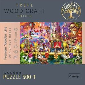 Puzzle din lemn Trefl Wood Craft, Lumea magica, 500+1 piese imagine