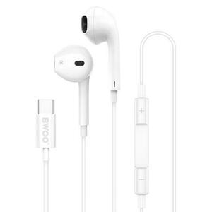 Casti Stereo BWOO HF175, Microfon, USB-C, Alb imagine