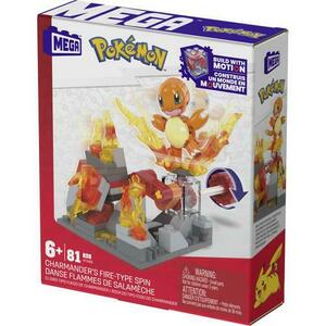 Set de constructie Pokemon Mega Construx - Roata de foc a lui Charmander imagine