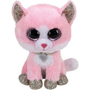 Jucarie de plus TY, Beanie Boos, Pisica roz, 24 cm imagine