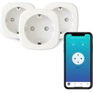 Set 3 prize inteligente Calex, Wi-Fi, 16A 3600W, IP20, Alb imagine