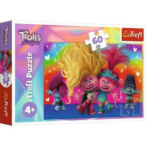 Puzzle Trefl - Trolls, Trolii Prietenosi, 60 piese imagine