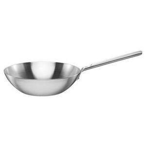 Tigaie wok din otel inoxidabil, fara acoperire antiaderenta, Fiskars Norden, 28 cm (Inox) imagine