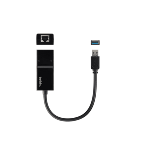 Adapter USB-Ethernet Belkin 722868950647, USB-A la RJ45 (Negru) imagine