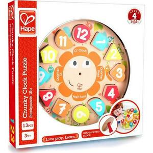 Ceas din lemn Hape - Chunky Clock imagine