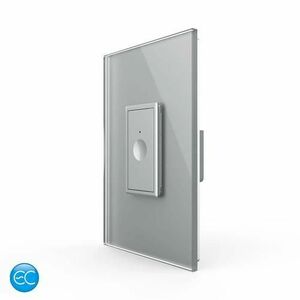 Intrerupator Simplu cu Touch Livolo cu Rama Din Sticla 1M, Zigbee EC (Gri) imagine