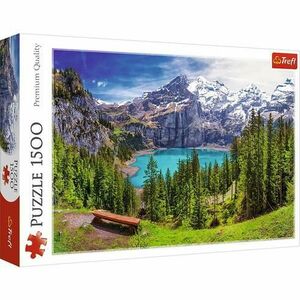 Puzzle Trefl - Lacul Oeschinen, 1500 piese imagine