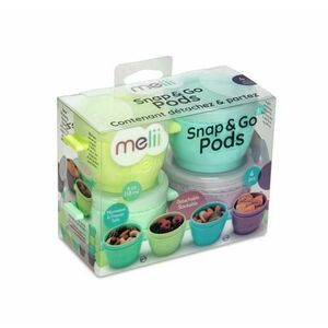 Set 4 recipiente Melii Snap&Go, 118 ml imagine