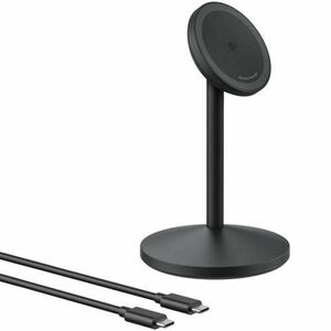 Incarcator wireless Anker MagGo Stand Qi2 360 15W, pentru iPhone 16/15/14/13/12 (Negru) imagine
