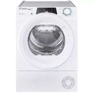 Uscator de rufe Candy Rapido ROE H10A2TE-S, Pompa de caldura, 10 kg, Clasa E, WiFi, Easy case, Senzor uscare, Antisifonare (Alb) imagine