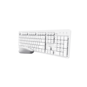 Kit tastatura si mouse Trust Ody II, Wireless, USB (Alb) imagine
