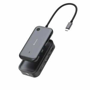 Hub USB si adaptor wireless Verbatim Share My Screen WDA-01, 1080p, USB-C, SD/microSD, Wi-Fi (Negru) imagine