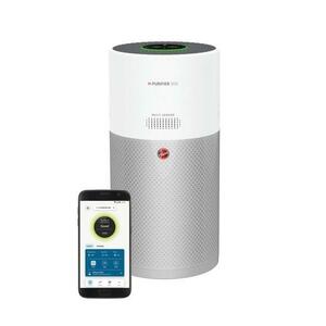 Purificator de aer Hoover H-PURIFIER 500 HHP50CA011, 110 mp, 330 mc/h, Control vocal, Senzor umididate, gas, PM2.5 si PM10, Wi-Fi, Bluetooth, Turbo, Filtru HEPA13 (Alb) imagine