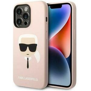 Protectie Spate Karl Lagerfeld Liquid Karl Head MagSafe pentru Apple iPhone 14 Pro (Roz) imagine
