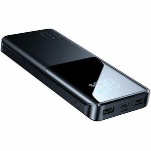 Baterie externa portabila Joyroom JR-QP191 10000 mAh, 22.5W, 4 Porturi, Display LED, Cablu USB-C inclus (Negru) imagine
