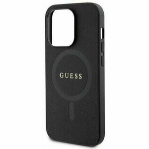 Husa de protectie Guess PU Saffiano MagSafe Case for iPhone 15 Pro Max (Negru) imagine