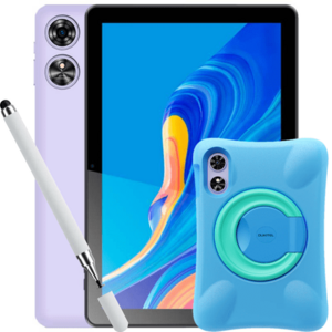 Tableta Oukitel OT6 Kids, Procesor Rockhip RK3562 Quad-Core, Ecran HD+ 10.1inch, 4GB RAM, 64GB Flash, 5MP, Wi-Fi, Bluetooth, GPS, Android 13, Stylus Pen, Carcasa protectie, Fara incarcator (Violet) imagine