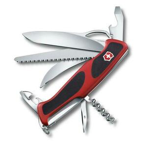 Briceag multifunctional Victorinox Rangergrip 57 M Hunter, 13 functii, Lama de eviscerare si lama blocare pentru o singura mana (Rosu/Negru) imagine