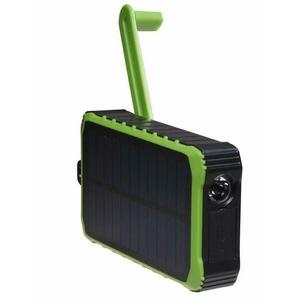 Acumulator extern solar Denver PSO-10012, 10000 mAh, Cu Manivela Dinam, USB-A, IP65 (Negru/Verde) imagine