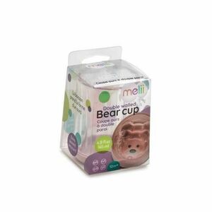 Pahar pentru copii cu design interior, Melii Ursulet, 145 ml, Roz imagine