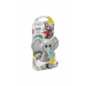 Suport suzeta Melii Elephant, PVC, Albastru imagine
