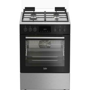 Aragaz mixt BEKO FBSM62530DXMS, 4 arzatoare, Gaz + Electric, L 60 cm, Grill (Antracit) imagine