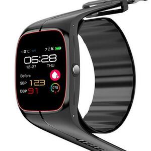 Smartwatch iSEN Watch P20, 1.3inch HD, Tensiometru cu manseta gonflabila, Monitorizare familie, Ritm cardiac, Temperatura, Oxigen, 220mAh, Negru imagine
