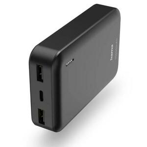 Acumulator extern Hama Pocket 10, 10000 mAh, 2x USB-A (Negru) imagine