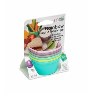 Set 6 boluri din silicon Melii Rainbow, 83 ml imagine