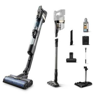 Aspirator vertical Philips Seria 9000 AquaTrio XW9383/01, Recipient apa curata si murdara 0.45 l / 0.4 l, 185 mp, 25.2 V (Negru/Gri) imagine