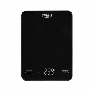 Cantar de bucatarie Adler AD 3177b, max 10 kg, Diviziune 1 g, Display LED, USB Type-C (Negru) imagine