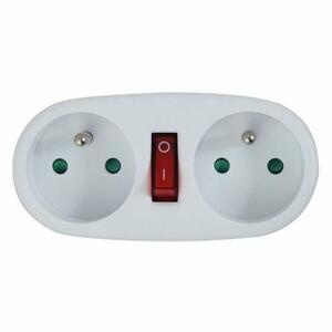 ​Adaptor Esperanza ELK306W, dublu, switch ON/OFF (Alb) imagine